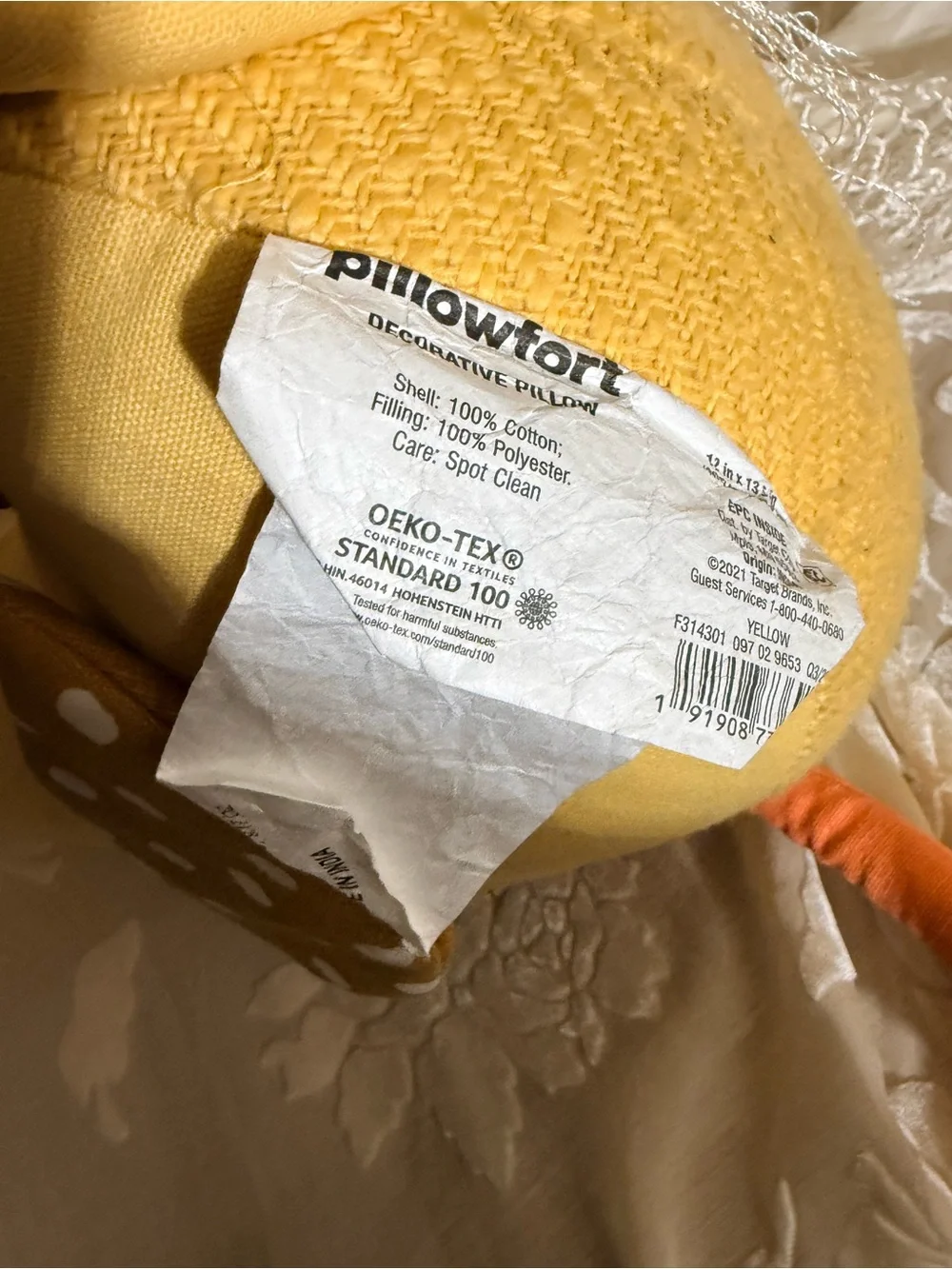 Pillowfort Chicken Hen Pillow Yellow Farmhouse Cottagecore Decor